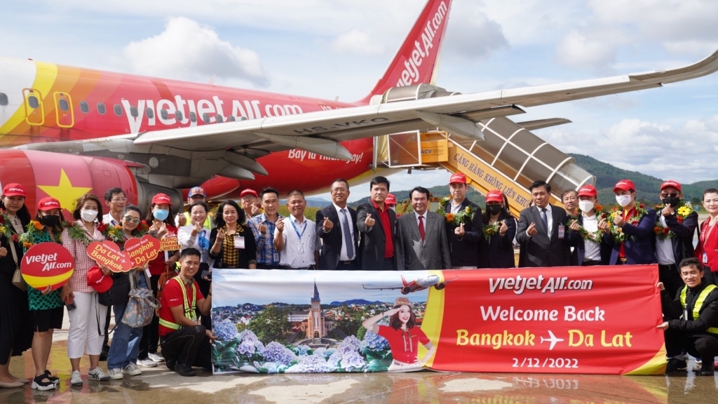 Vietjet khôi phục đường bay thẳng duy nhất giữa Đà Lạt và Băng Cốc với giá chỉ từ 360.000 đồng