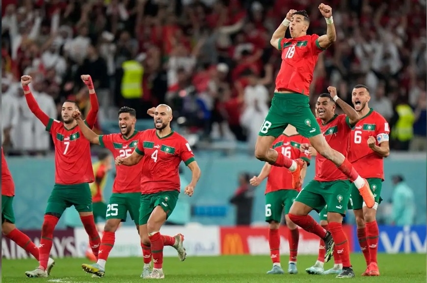 Morocco đang thi đấu rất thăng hoa tại World Cup 2022. Ảnh: Dailymail