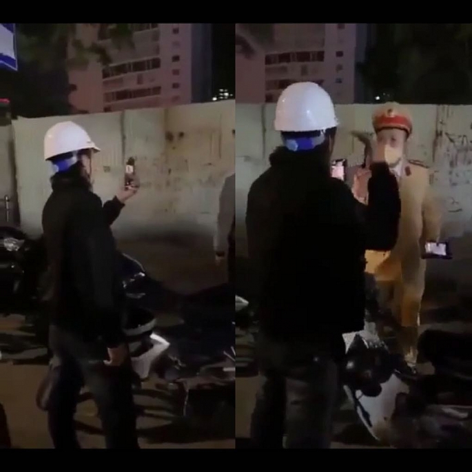 “Thần cồn” rút điện thoại quay video chửi bới tại chốt 141 CATP Hà Nội