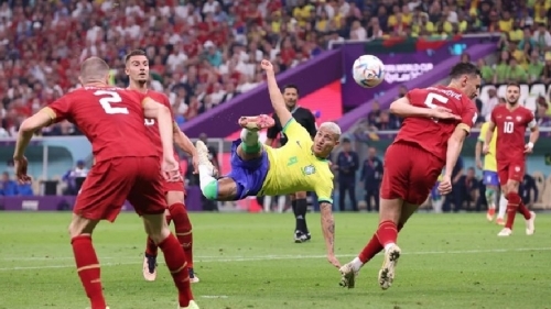 Cú vô lê của Richarlison giành giải bàn thắng đẹp nhất World Cup 2022