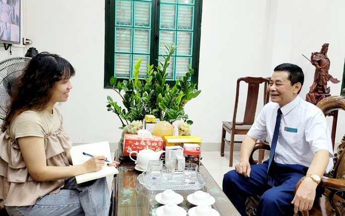 PV trao đổi với Chánh án TAND quận Nam Từ Liêm Nguyễn Văn Tuấn