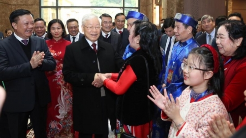 Tổng Bí thư Nguyễn Phú Trọng chúc Tết Đảng bộ, chính quyền, Nhân dân Thủ đô
