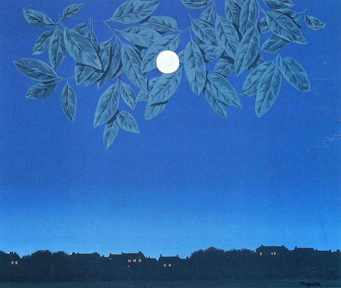 Tác phẩm Trang trống (The blank page) của Rene Magritte năm 1967