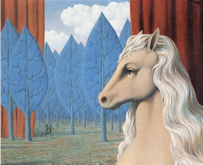 Tác phẩm Lý tính thuần khiết (The pure reason) của Rene Magritte năm 1948