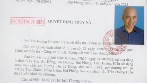 Hải Phòng: Truy nã kẻ dùng súng bắn chết bạn gái tại nhà riêng