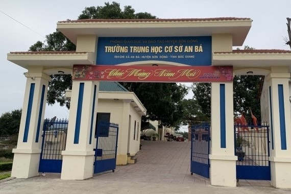 Trường THCS An Bá, huyện Sơn Động, tỉnh Bắc Giang - nơi nữ sinh C. theo học. Ảnh: Vietnamnet.