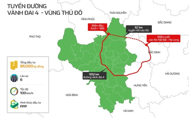 Lập Hội đồng thẩm định Nhà nước Báo cáo NCKT Dự án thành phần 3 đường Vành đai 4 - Vùng Thủ đô Hà Nội