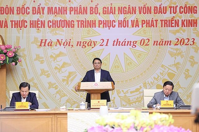 Thủ tướng Chính phủ Phạm Minh Chính chủ trì phiên họp. Ảnh VGP/Nhật Bắc