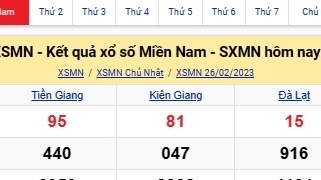 XSMN - KQXSMN - Kết quả xổ số miền Nam hôm nay 26/2/2023