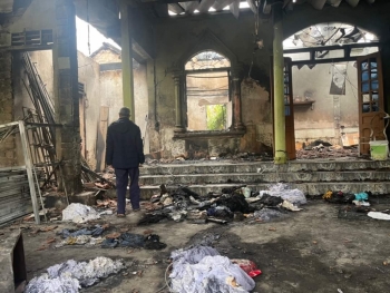 Nghệ An: Hình ảnh tan hoang ngôi nhà ở xã Đại Đồng sau đám cháy
