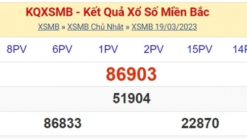 XSMB - KQXSMB - Kết quả xổ số miền Bắc hôm nay 20/3/2023