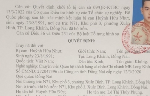 Truy nã "hot boy" từng là nhân viên ngân hàng