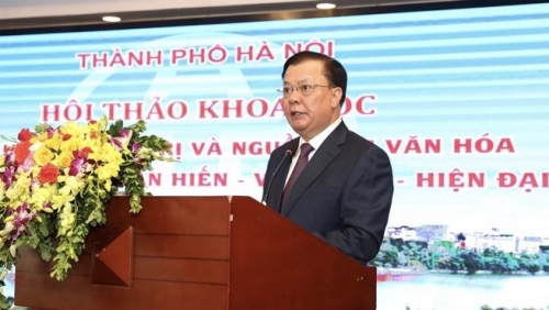 Bí thư Thành ủy Hà Nội Đinh Tiến Dũng: Văn hóa là nguồn lực quan trọng để phát triển Thủ đô