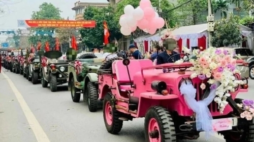 Tạm giữ 6 xe jeep tham gia rước dâu ở Thái Nguyên