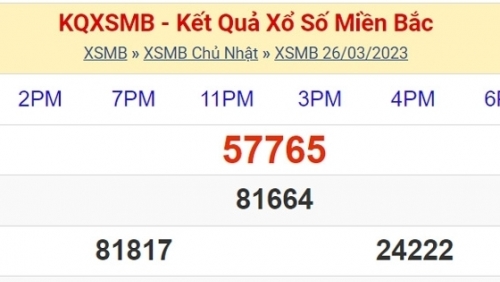 XSMB - KQXSMB - Kết quả xổ số miền Bắc hôm nay 27/3/2023