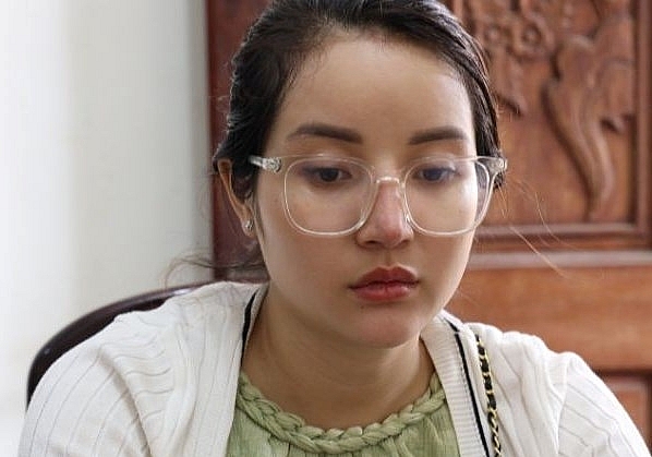 Nguyễn Thị Kim Huê thời điểm bị bắt.