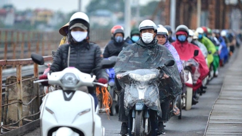 Không khí lạnh ảnh hưởng đến Bắc Bộ, Hà Nội có lúc có mưa, trời rét