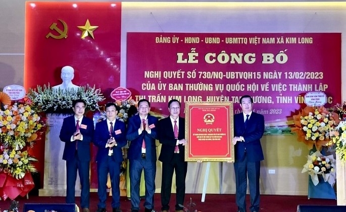 Vĩnh Phúc: Công bố thành lập thị trấn Kim Long, huyện Tam Dương