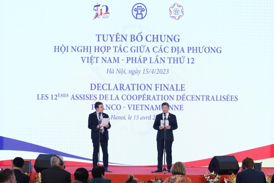 Toàn văn Tuyên bố chung Hội nghị hợp tác địa phương Việt-Pháp lần thứ 12
