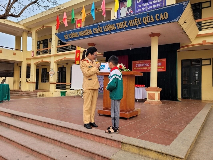 Kết thúc quý I năm 2023, Công an huyện Thanh Oai (Hà Nội) đã tổ chức phổ biến, tuyên truyền, giáo dục pháp luật cho khoảng 9.500 học sinh cùng cán bộ, giáo viên các trường học trên địa bàn huyện. 