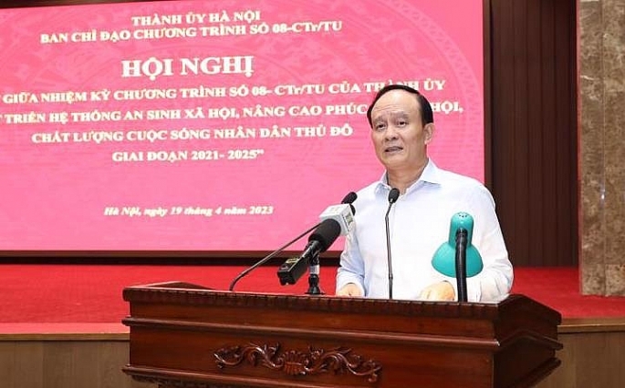 Phó Bí thư Thành ủy, Chủ tịch HĐND Thành phố Hà Nội Nguyễn Ngọc Tuấn phát biểu chỉ đạo tại Hội nghị.