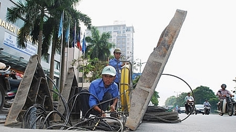 Hà Nội: Tiếp tục hạ ngầm cáp viễn thông, điện lực tại khoảng 300 tuyến phố