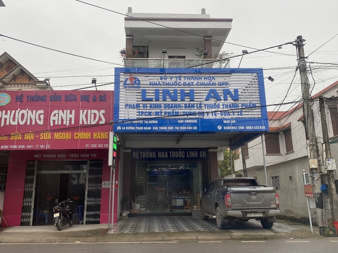 Quầy thuốc Linh An tại Thị trấn Hậu Lộc hoạt động không phép