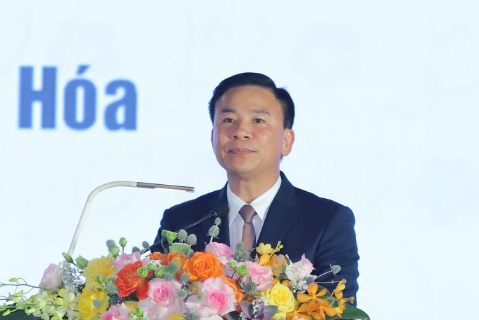 Bí thư tỉnh ủy Thanh Hóa Đỗ Trọng Hưng phát biểu khai mạc hội nghị