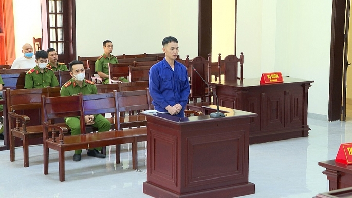 Bị cáo Vũ Văn Tấn tại phiên tòa