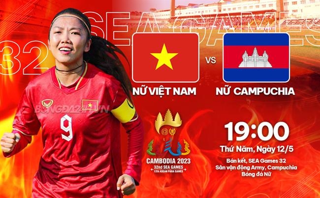 Link xem trực tiếp bán kết bóng đá nữ SEA Games 32 Việt Nam-Campuchia, 19h ngày 12/5
