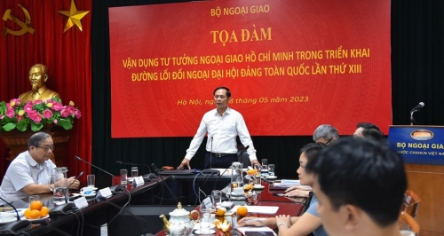“Vận dụng tư tưởng ngoại giao Hồ Chí Minh trong triển khai đường lối đối ngoại Đại hội Đảng toàn quốc lần thứ XIII”