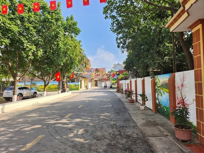Đường giao thông nông thôn xã Đông Quang, huyện Ba Vì.