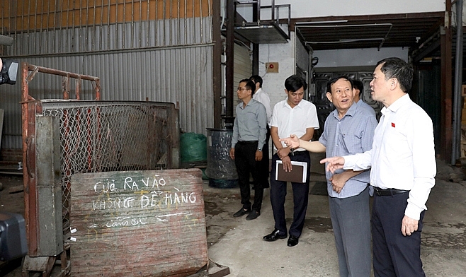 Ban Đô thị HĐND TP Hà Nội khảo sát thực tế tại Cty CP Xây lắp và cơ khí cầu đường (quận Đống Đa)