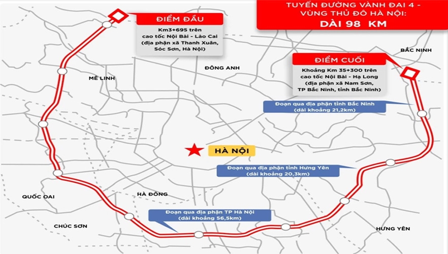 Hà Nội: Quyết tâm khởi công đường Vành đai 4 - Vùng Thủ đô trước ngày 30/6