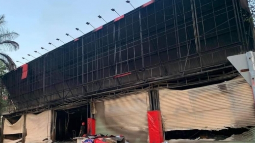 Cháy siêu thị MediaMart tại Thị xã Nghi Sơn gây thiệt hại hàng tỷ đồng