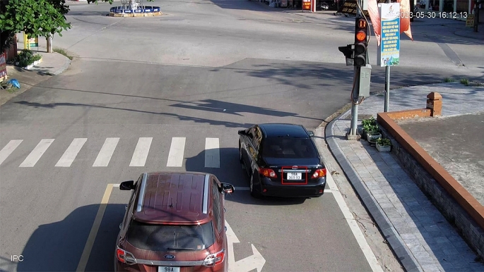 Hình ảnh phương tiện vi phạm được phát hiện qua hệ thống camera giám sát giao thông.
