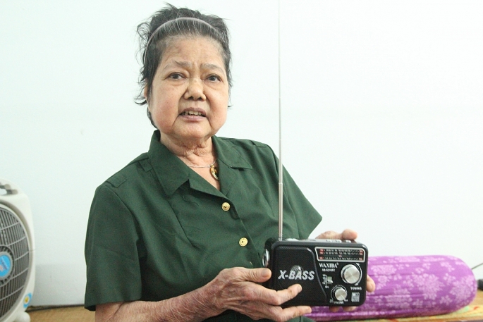 Bà Vương Thị Là, cựu thanh niên xung phong đang được nuôi dưỡng tại trung tâm 