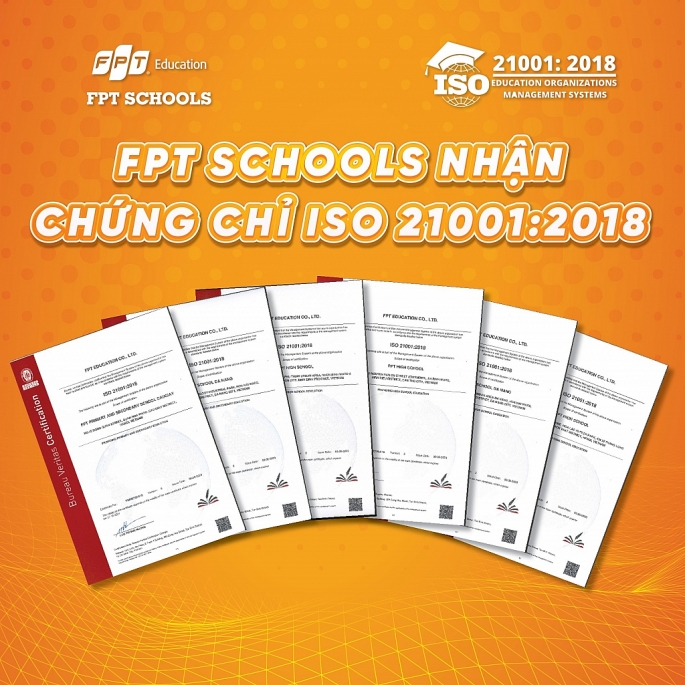 Hệ thống trường phổ thông đầu tiên tại Việt Nam nhận chứng chỉ quốc tế ISO 21001:2018 dành riêng cho giáo dục