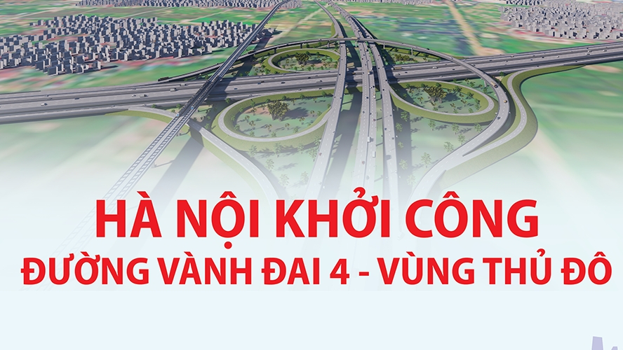Hà Nội khởi công đường Vành đai 4 - Vùng Thủ đô