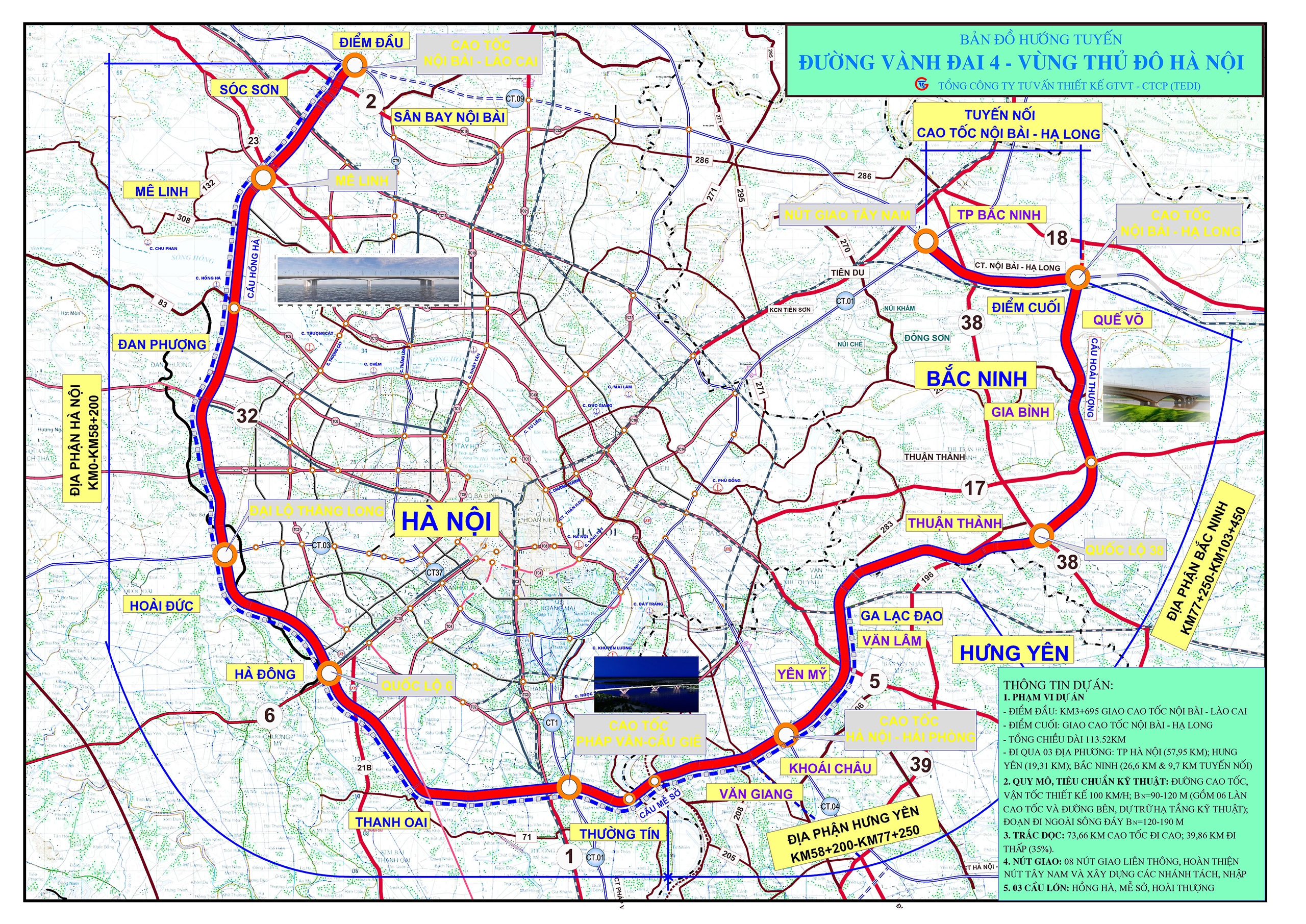 Toàn cảnh lễ khởi công Dự án đầu tư xây dựng đường Vành đai 4 - Vùng Thủ đô Hà Nội