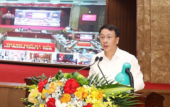 GĐ Sở Nội vụ Trần Đình Cảnh báo cáo tại hội nghị