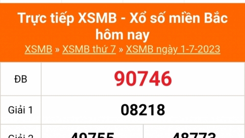 XSMB - KQXSMB - Kết quả xổ số miền Bắc hôm nay 2/7/2023