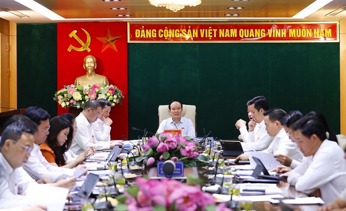 Chủ tịch HĐND Thành phố Hà Nội Nguyễn Ngọc Tuấn tham dự buổi thảo luận tổ 1 chiều 3/7.