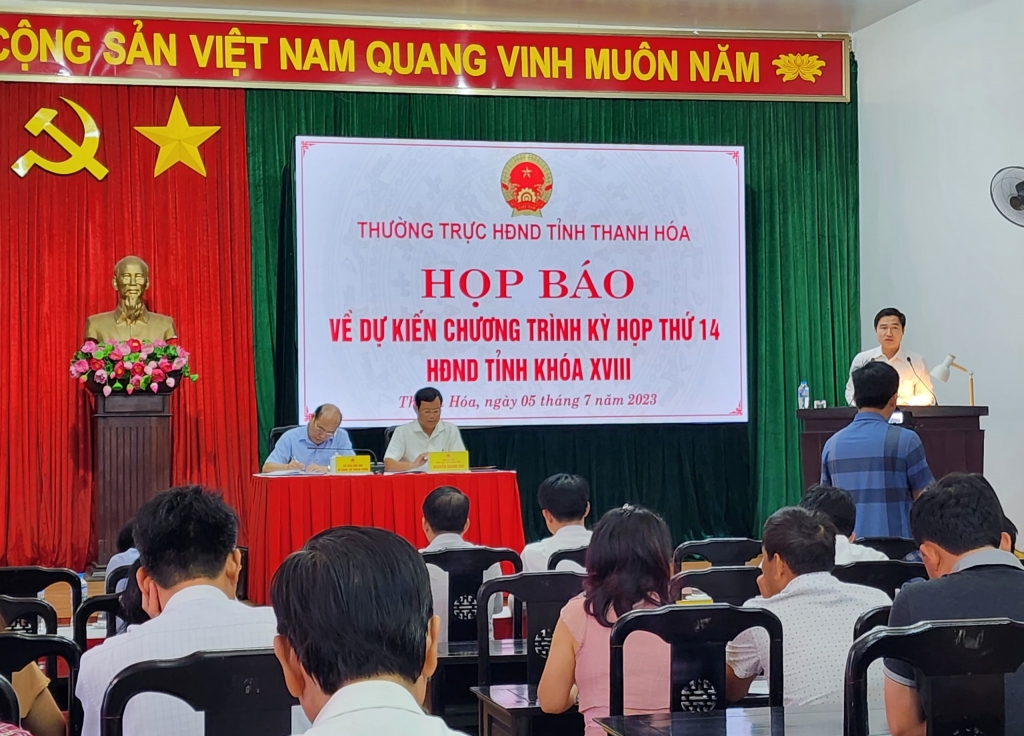 Thanh Hoá tổ chức Họp báo về dự kiến chương trình kỳ họp HĐND lần thứ 14