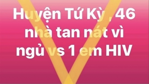 Làm rõ thông tin 46 người đàn ông ở Tứ Kỳ quan hệ với một phụ nữ nhiễm HIV