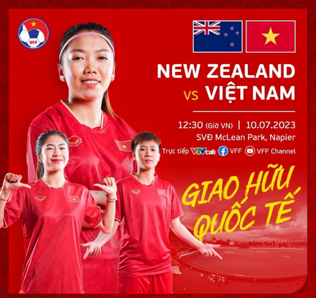 Xem trực tiếp đội tuyển nữ Việt Nam vs đội tuyển New Zealand trên kênh nào?