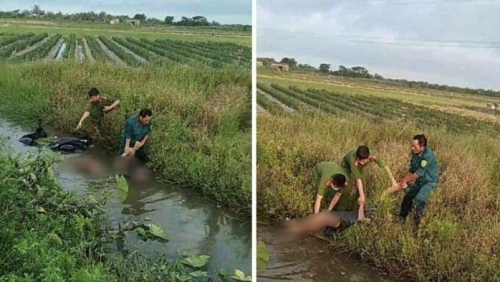 Cảnh tượng thương tâm của nam thanh niên lúc sáng sớm ở Thái Bình