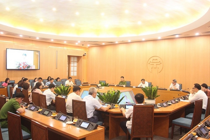 Các đại biểu dự tại điểm cầu TP Hà Nội.
