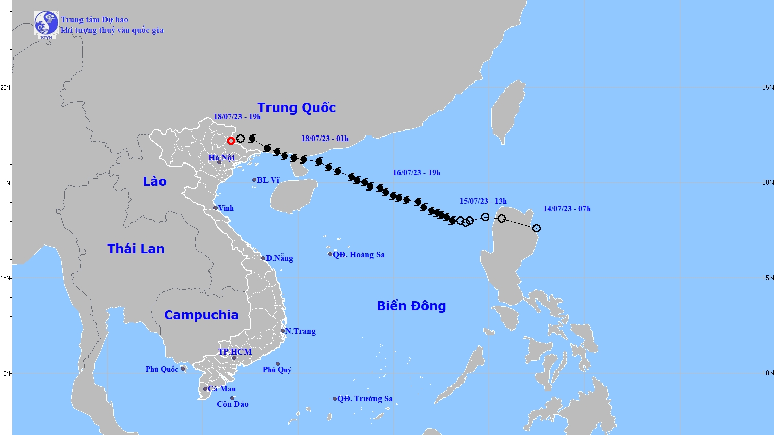 Bão số 1 tan, Hà Nội mưa to và dông