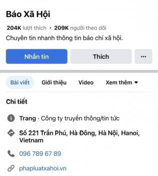 Pháp luật và Xã hội chỉ có duy nhất 1 fanpage được tích dấu xanh